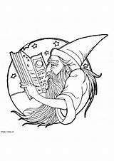 Wizard Coloring Pages  Free Printable For Kids sketch template