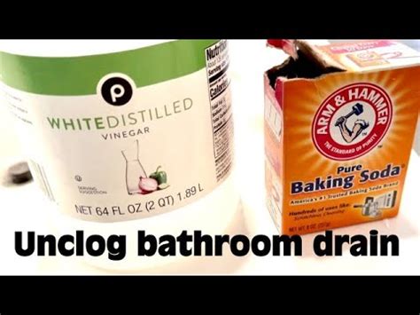 How to unclog a bathtub drain with hot water, baking soda and White ...