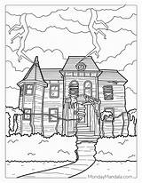 20 Haunted House Coloring Pages Free PDF Printables sketch template
