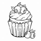 Muffin Coloring Pages sketch template