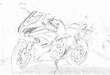 Kawasaki Motorcycle Coloring Page  Mimi Panda sketch template
