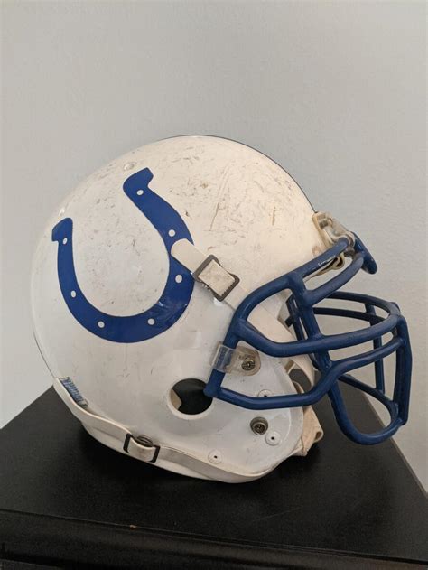 Indianapolis Colts Game Worn Football Helmet. #49