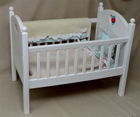 American Girl Doll Bitty Baby Crib with Bedding Mattress Pillow Blue Blankets | Blue pillows ...