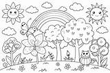 Charming Nature Coloring Pages For Kids Fun And Engaging Activity Cute  sketch template