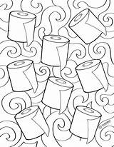 Een Rol Toiletpapier Kiddicolour – Kleurplaten sketch template
