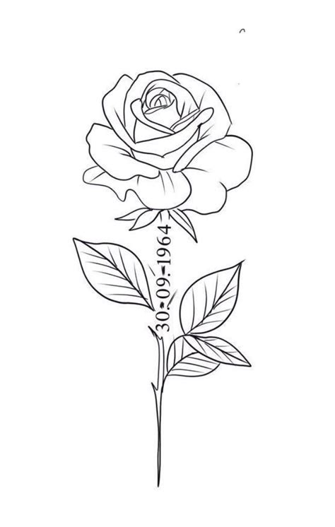 Top mini rose stencil tattoo designs Tattoo Stencil Designs, Rose ...