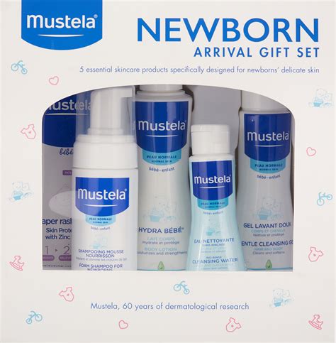 Mustela Newborn Arrival Gift Set, Baby Bathtime & Skin Care Essentials ...