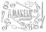 Make Up Artist Coloring Page Stock Vector  Illustration Of Beauty sketch template