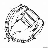 Baseball Glove Coloring Page 51852 41507 sketch template