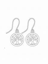Earring coloring pages sketch template