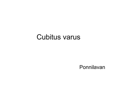 Cubitus varus | PPT