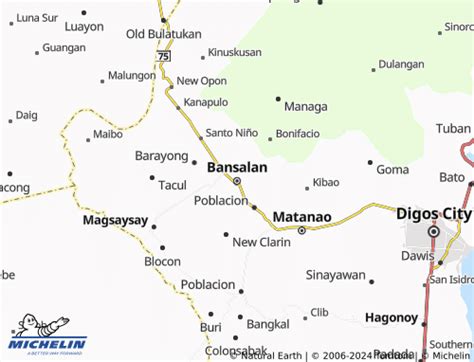 MICHELIN Bansalan map - ViaMichelin