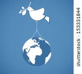 World Globe & Dove Clip Art Free Stock Photo - Public Domain Pictures
