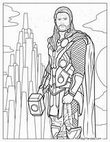 Thor Movie Coloring Pages sketch template
