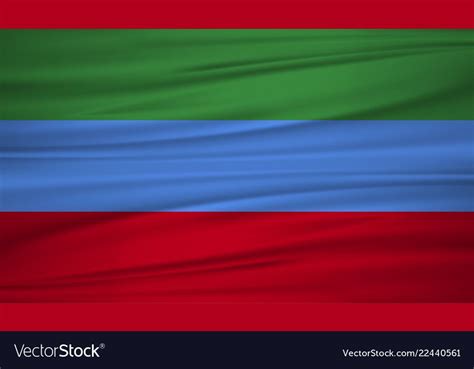 Dagestan flag flag of dagestan blowig in the vector image. | Flag ...