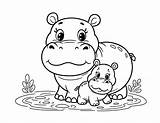 Free Printable Hippo Coloring Pages For Kids sketch template