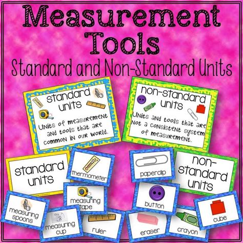 Measurement Tools Standard and Non-Standard Units Sorting Cards and ...