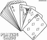 Playing Cards Coloring Page To Download And Print  sketch template