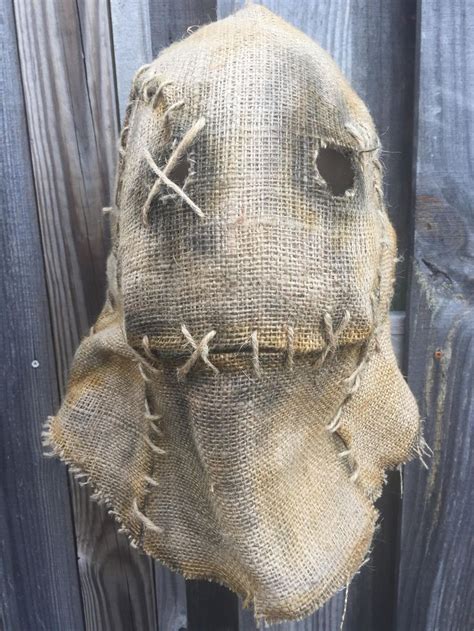 Creepy Burlap Mask | Etsy | Scarecrow mask, Burlap, Halloween props