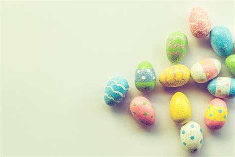 Easter Eggs and Pastel Background 19925493 Stock Photo at Vecteezy