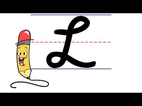 Pencil Pete's Cursive Writing - Uppercase L - YouTube