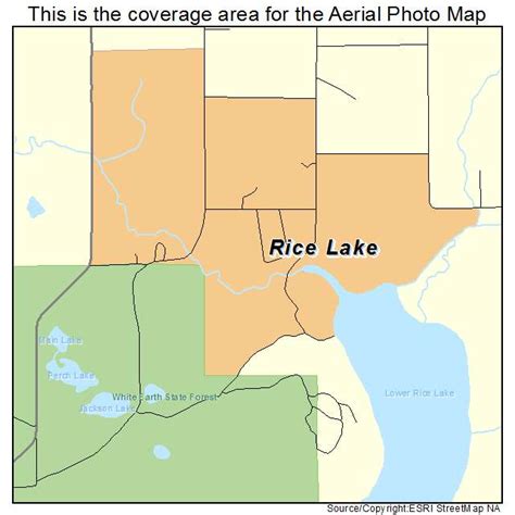 Aerial Photography Map of Rice Lake, MN Minnesota