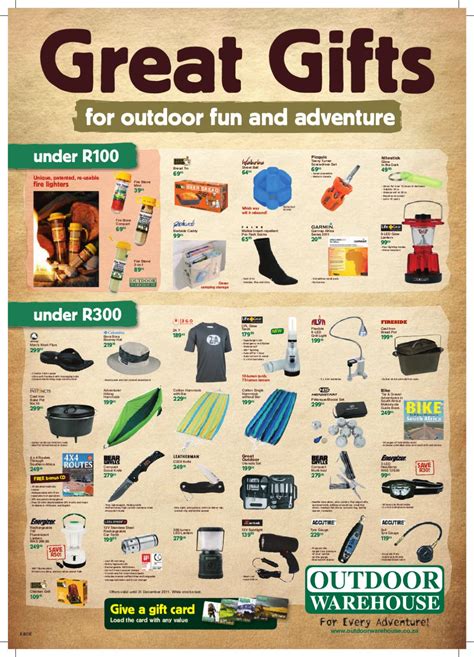 Great Gifts for outdoor fun and adventure by Outdoor Warehouse - Issuu