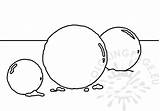 Free Snowballs Outline  Coloring Page sketch template