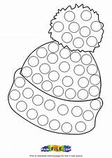 Pop It Winter Hat Coloring Page  Free Printable Pages sketch template