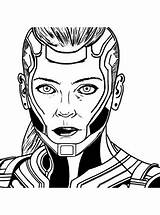 Nebula Marvel coloring Pages For Kids sketch template
