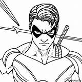 Nightwing Coloring Page  Pagescom sketch template