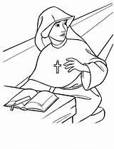 Coloring Mercy Faustina Divine Nun Pages Kids St Sunday Catholic  sketch template