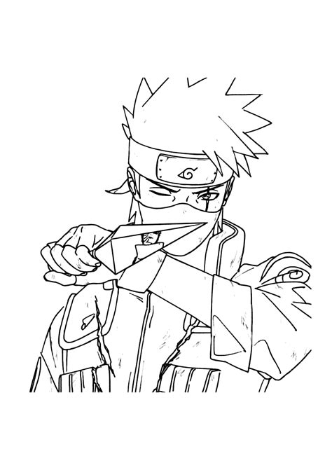 Kakashi para colorir - Imprimir Desenhos