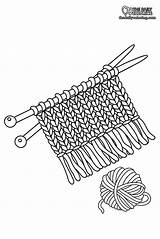 Knitting Coloring Page  The Daily sketch template