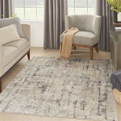 Nourison Concerto Rustic Beige/Grey 5'3" x 7'3" Area Rug, (5x7 ...