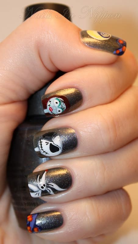 Nails In Nippon: Halloween The Nightmare Before Christmas Tutorial