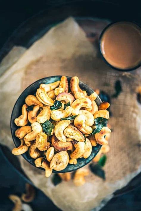 Spicy Masala Kaju Recipe (Masala Cashew Nuts) + Video - Whiskaffair