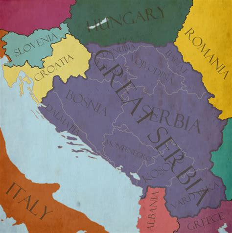 Map of Great Serbia by LaplandAr on DeviantArt