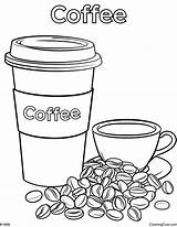 Coffee Coloring Page sketch template