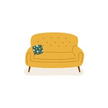 Couch & Pillow Clip Art Free Stock Photo - Public Domain Pictures