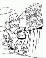 Full Size Jimmy Neutron Coloring Printable  Home sketch template