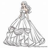 Ball Gown Dress Coloring Pages  Free & Printable sketch template