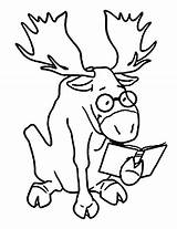 Moose Coloring Pages  Learny Kids sketch template