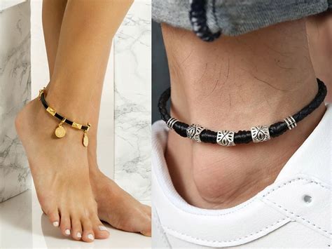 9 Popular Leather Anklets for Men & Women in Trend