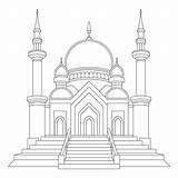 Ramadan Mosque Coloring Page For Kids 42677500 Vector Art At Vecteezy sketch template