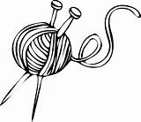 Knitting Needles Coloring Pages sketch template