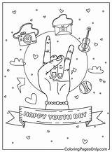 30  International Youth Day Coloring Pages Free Printable PDF sketch template