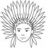 Free Printable Thanksgiving Indian Coloring Page For Preschool  sketch template