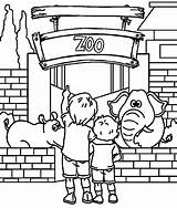 Zoo Entrance Coloring Page  Free Printable Pages sketch template