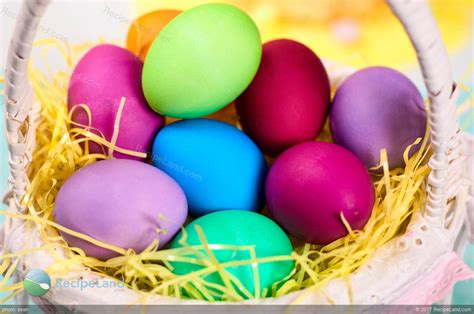 Easter Egg Dye with Color Chart Recipe